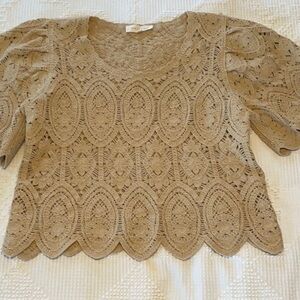 Elegant Lace Tan Top